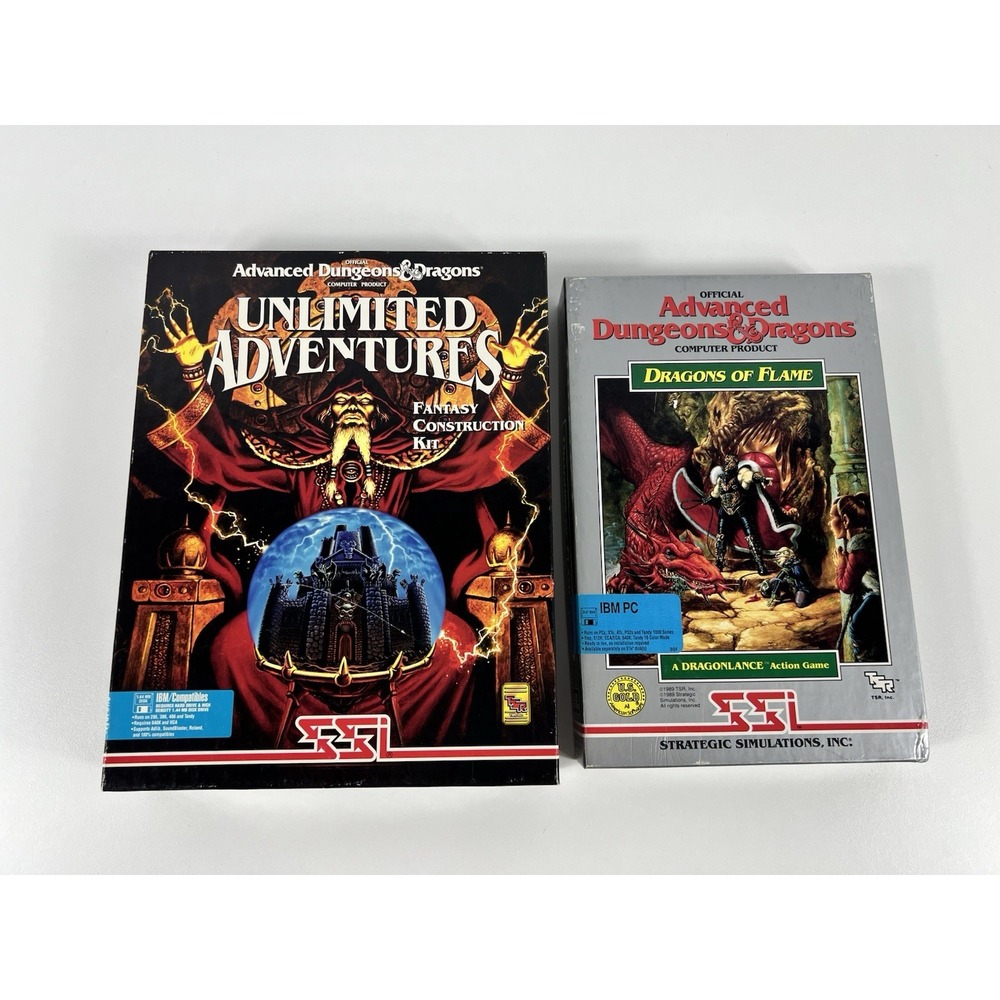 Advanced Dungeons & Dragons Unlimited Adventures BIG BOX & Dragons Of Flame 3.5"